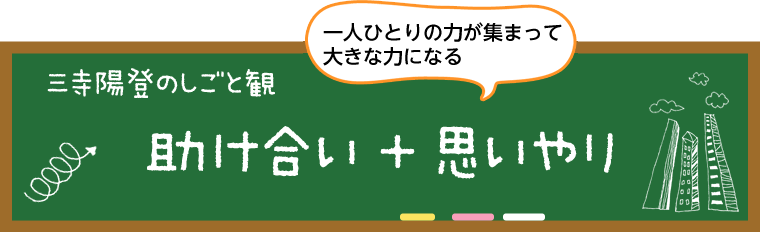 三寺　陽登のしごと観